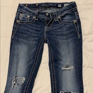 Miss Me signature cuffed straight Jeans size 25